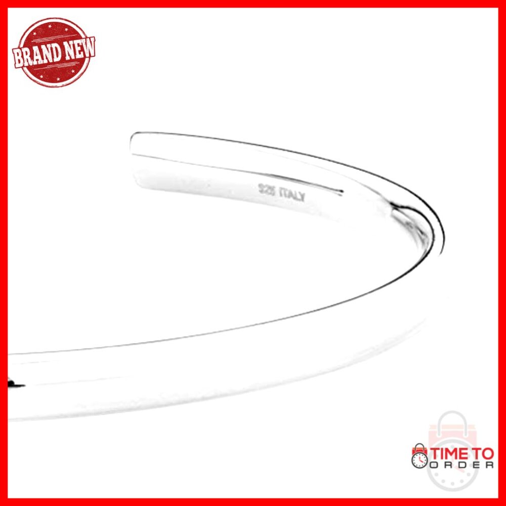 Sterling Silver Cuff Bangle Adjustable Minimalist… - image 4